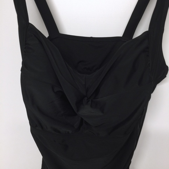 Merona 26W Black Twist Bust One piece Swimsuit - Picture 4 of 8